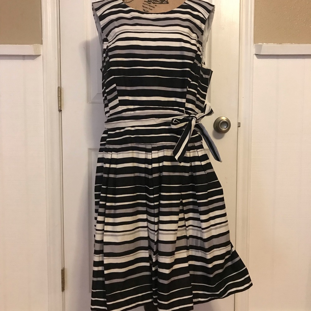 Black Grey and White Dress